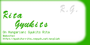 rita gyukits business card